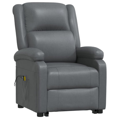 Poltrona Alzapersona Massaggiante Grigia in Similpelle