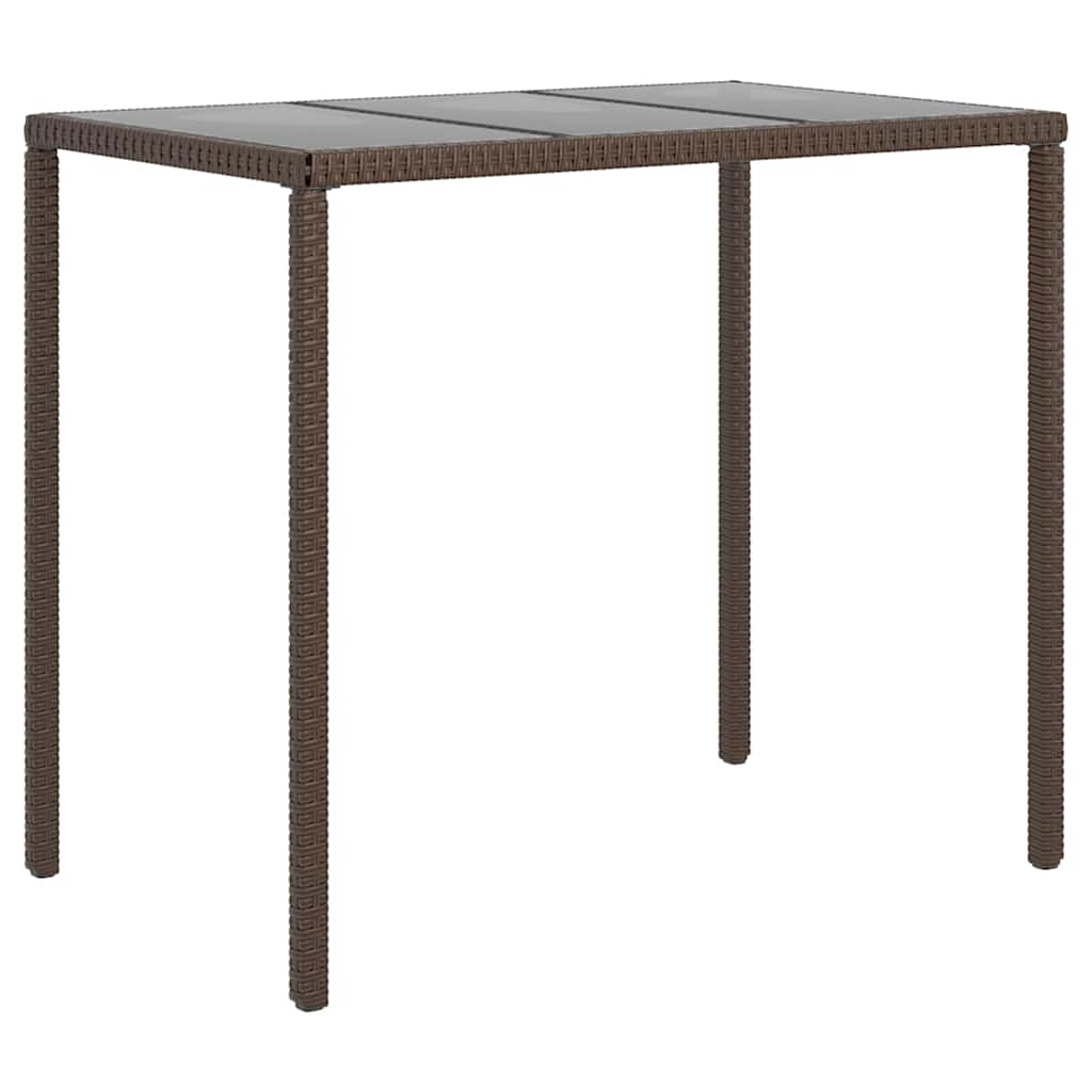 Set Mobili da Giardino 6pz con Cuscini in Polyrattan Marrone