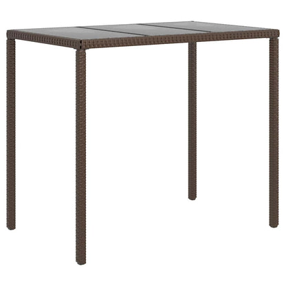 Set Mobili da Giardino 6pz con Cuscini in Polyrattan Marrone