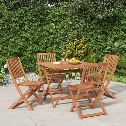 Set da Pranzo per Giardino 5 pz in Legno Massello di Acacia