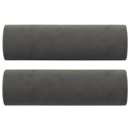 Divano a 2 Posti con Cuscini Grigio Scuro 120 cm in Velluto
