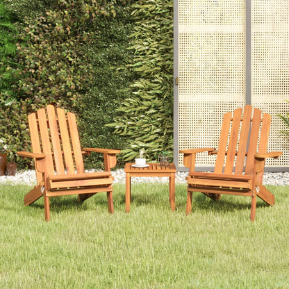 Set Salotto da Giardino Adirondack 3pz Legno Massello di Acacia