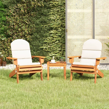 Set Salotto da Giardino Adirondack 3pz Legno Massello di Acacia