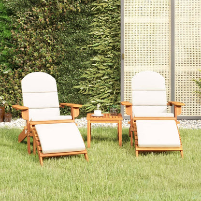 Set Salotto da Giardino Adirondack 3pz Legno Massello di Acacia