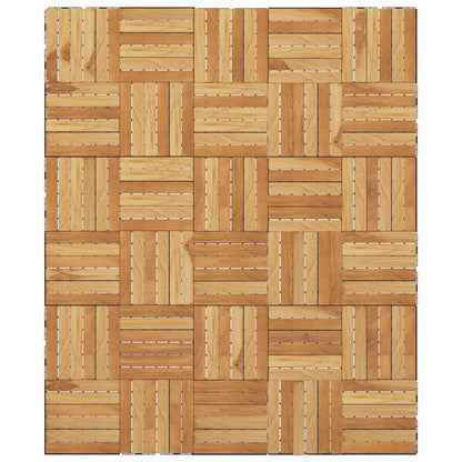 Piastrelle Esterni 30pz 30x30 cm Massello Teak Motivo Verticale