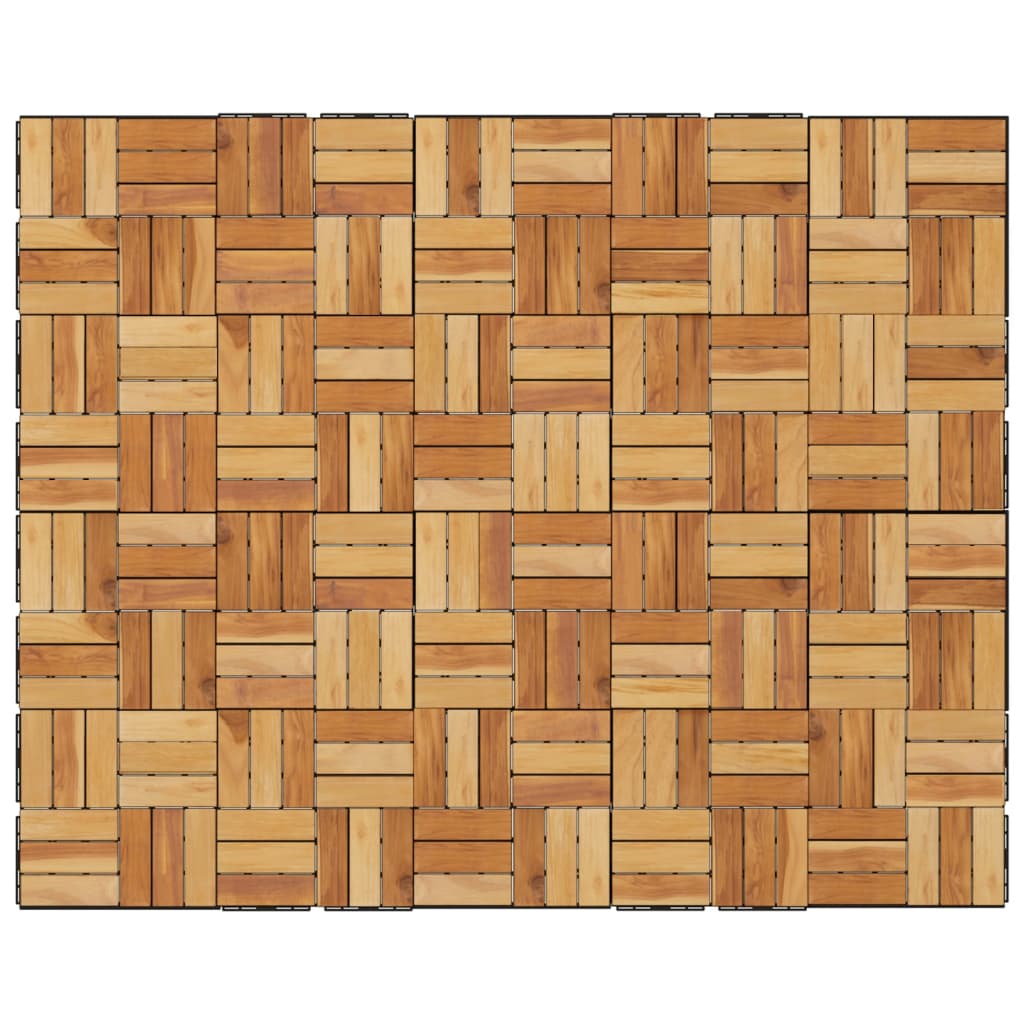 Piastrelle per Esterni 20pz 30x30 cm Legno Massello di Teak