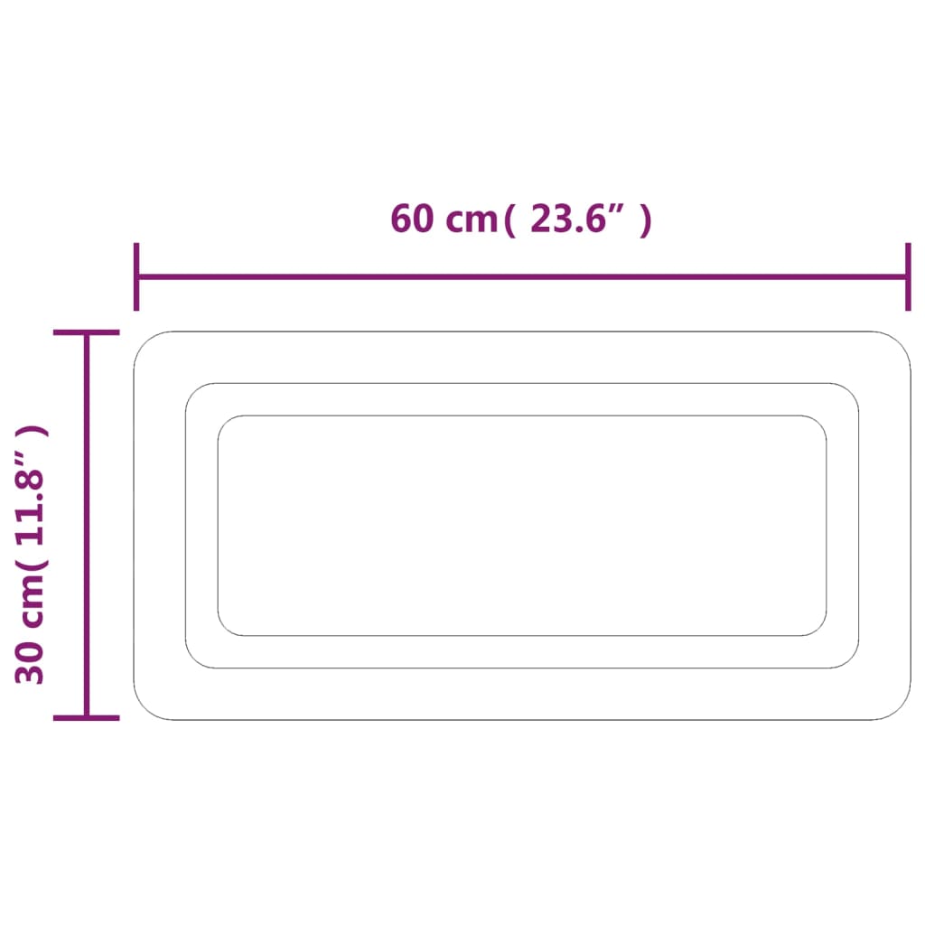Specchio da Bagno con Luci LED 30x60 cm