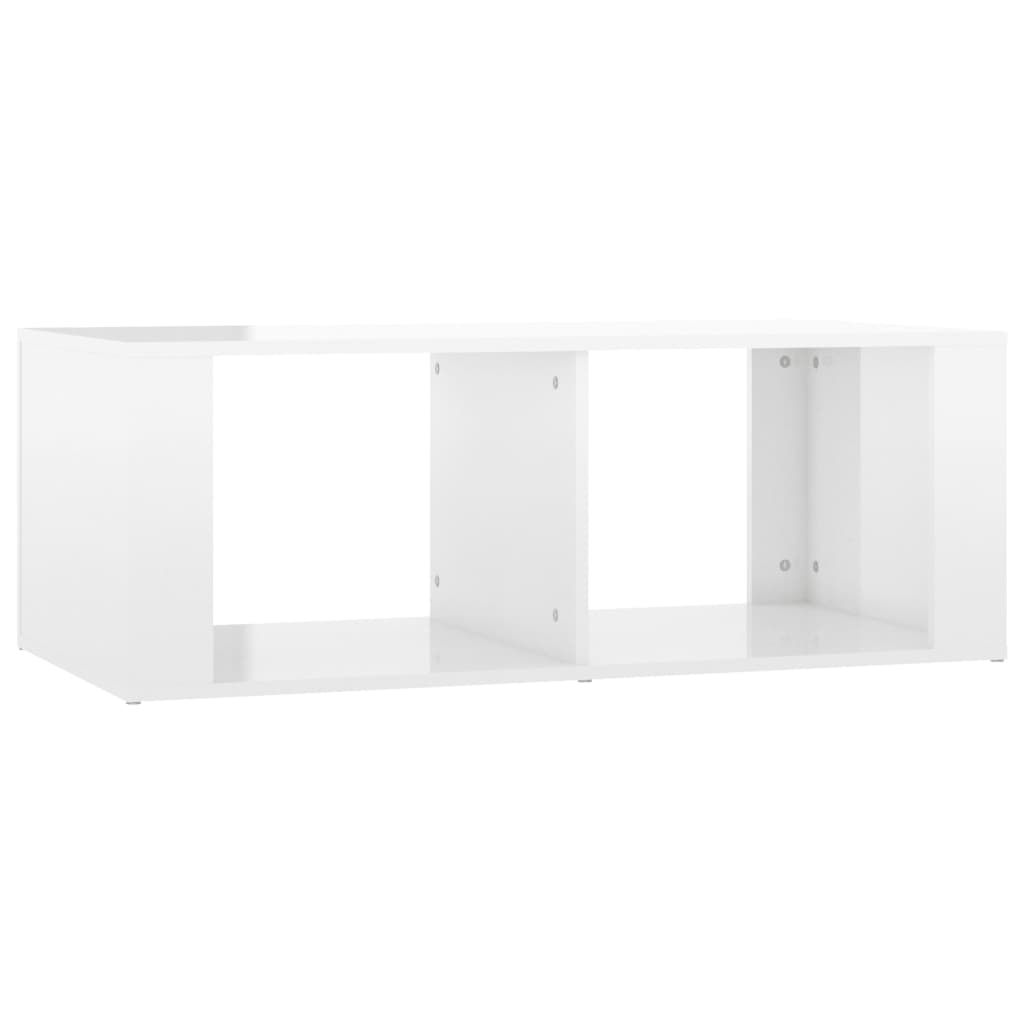 Tavolino da Salotto Bianco Lucido 100x50x36cm Legno Multistrato