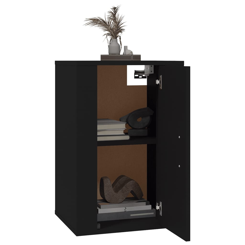 Mobile Porta TV a Parete Nero 40x34,5x60 cm