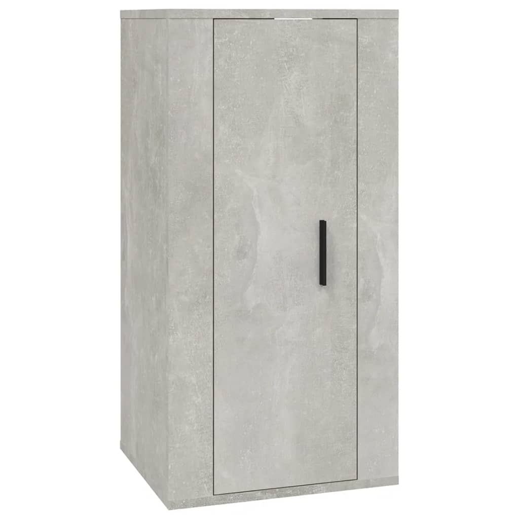 Mobile Porta TV a Parete Grigio Cemento 40x34,5x80 cm