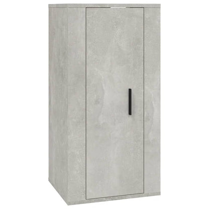 Mobile Porta TV a Parete Grigio Cemento 40x34,5x80 cm