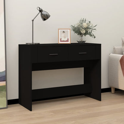 Tavolino Consolle Nero 100x39x75 cm in Legno Multistrato