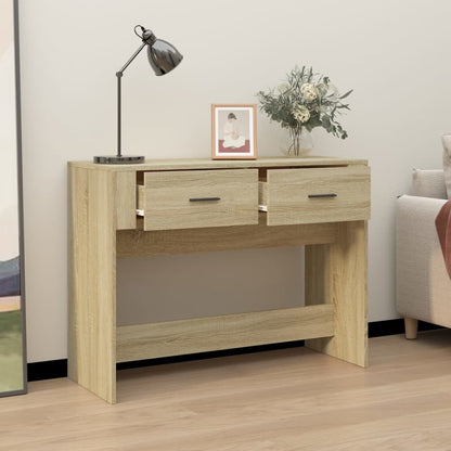 Tavolo Consolle Rovere Sonoma 100x39x75 cm in Legno Multistrato