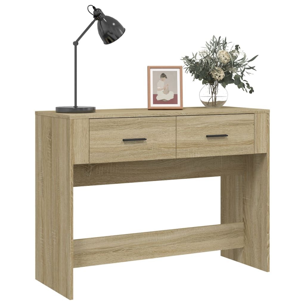Tavolo Consolle Rovere Sonoma 100x39x75 cm in Legno Multistrato