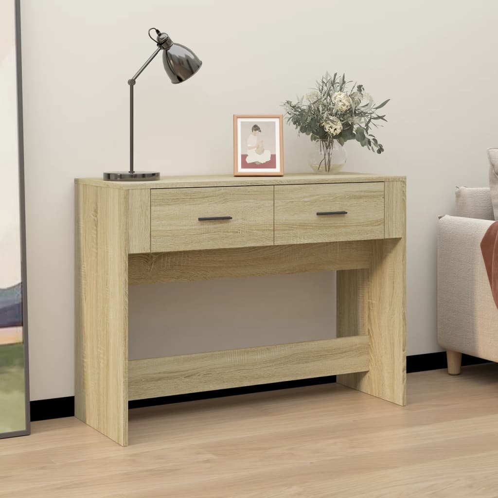 Tavolo Consolle Rovere Sonoma 100x39x75 cm in Legno Multistrato