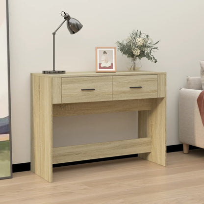Tavolo Consolle Rovere Sonoma 100x39x75 cm in Legno Multistrato