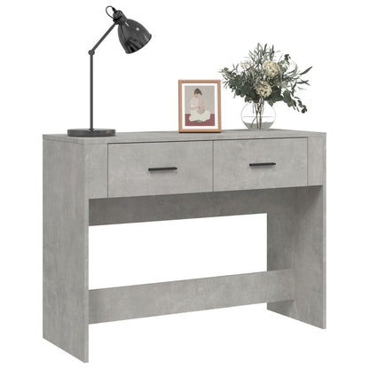 Tavolino Consolle Grigio Cemento 100x39x75 cm Legno Multistrato