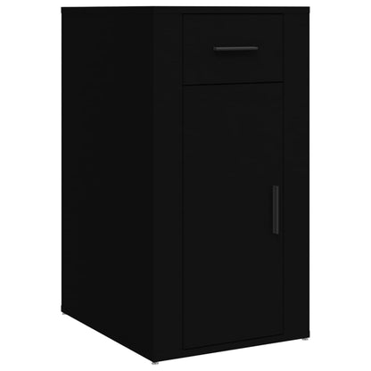 Armadietto da Scrivania Nero 40x49x75 cm in Legno Multistrato