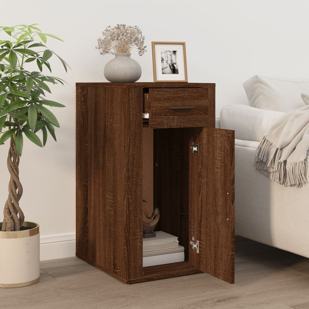 Mobile Scrivania rovere marrone 40x49x75 cm Legno Multistrato