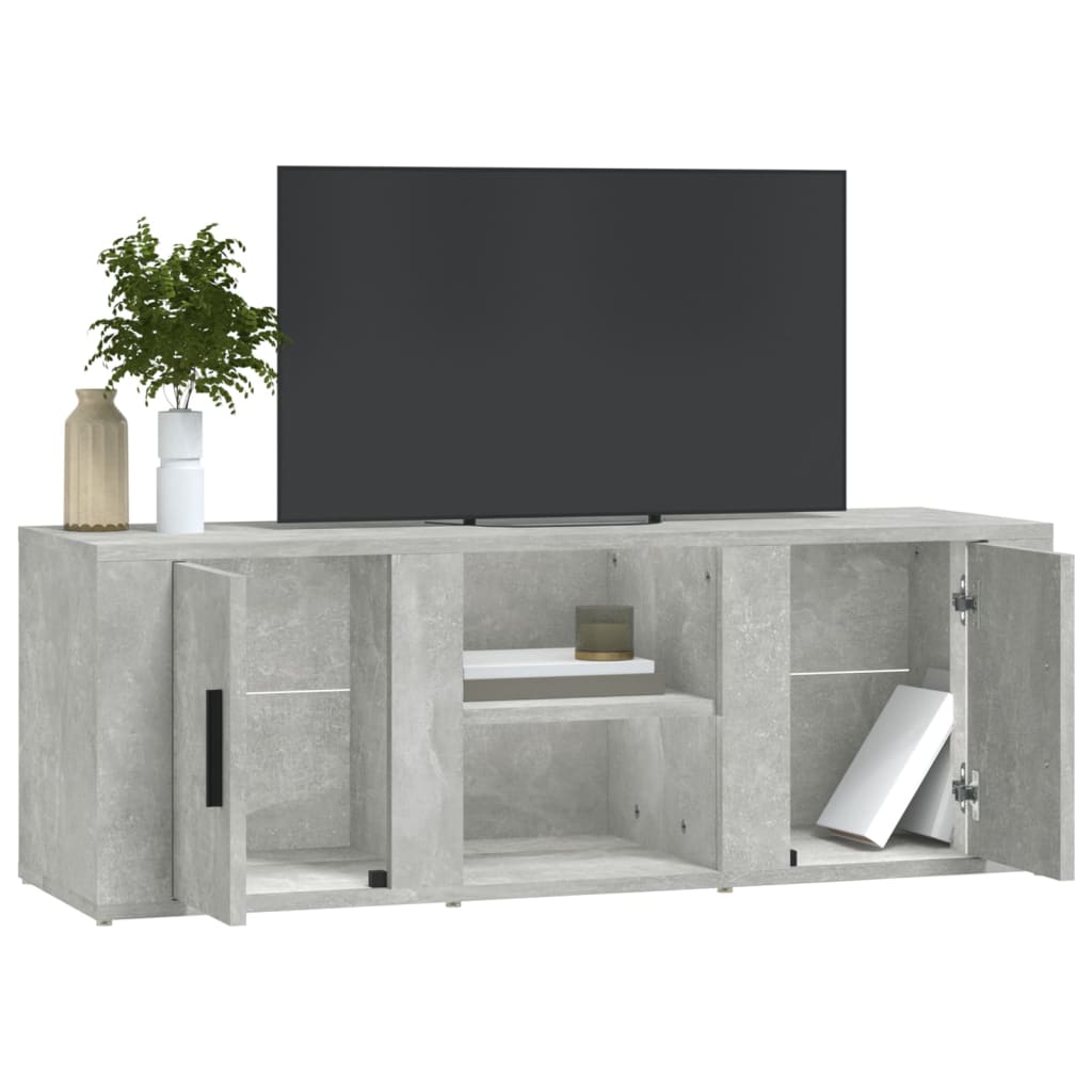 Mobile per TV Grigio Cemento 100x31,5x35 cm Legno Multistrato