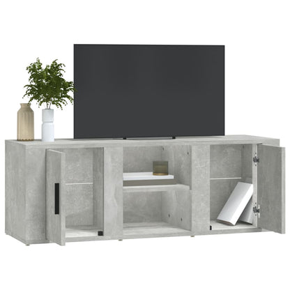 Mobile per TV Grigio Cemento 100x31,5x35 cm Legno Multistrato