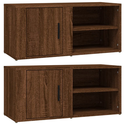 Mobili TV 2pz Rovere Marrone 80x31,5x36 cm in Legno Multistrato