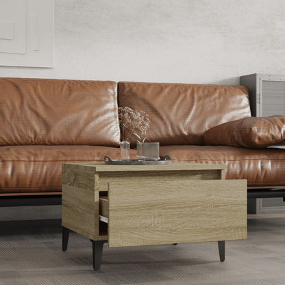 Tavolino Rovere Sonoma 50x46x35 cm in Legno Multistrato
