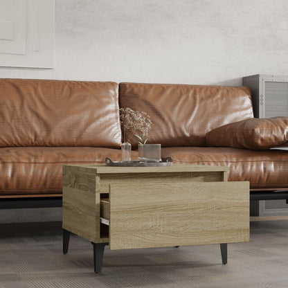 Tavolini 2pz Rovere Sonoma 50x46x35 cm in Legno Multistrato