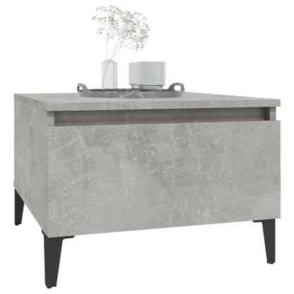 Tavolino Grigio Cemento 50x46x35 cm in Legno Multistrato