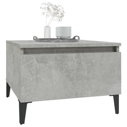 Tavolini 2pz Grigio Cemento 50x46x35 cm in Legno Multistrato