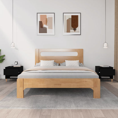 Comodini 2 pz Neri 50x46x50 cm in Legno Multistrato