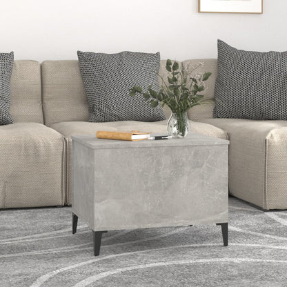 Tavolino Salotto Grigio Cemento 60x44,5x45 cm Legno Multistrato