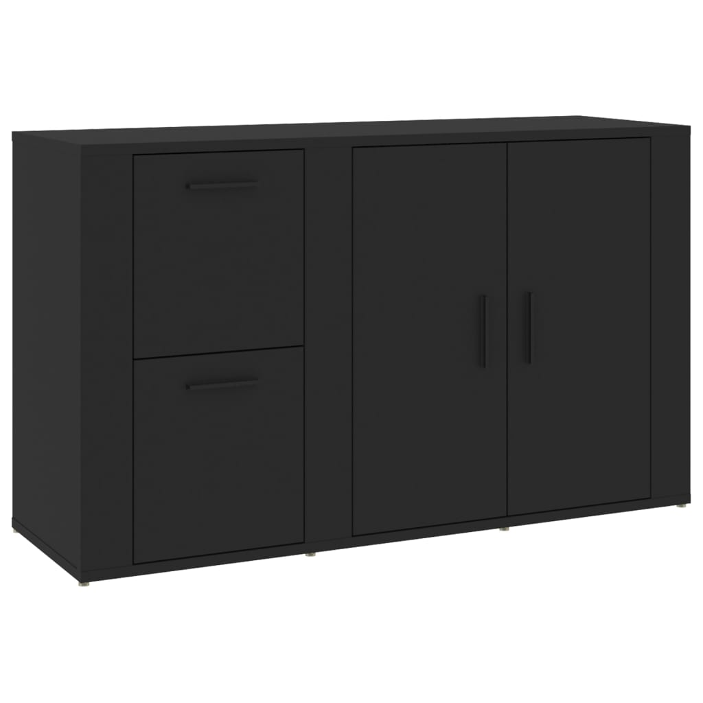 Credenza Nera 100x33x59,5 cm in Legno Multistrato
