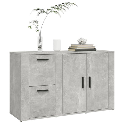 Credenza Grigio Cemento 100x33x59,5 cm in Legno Multistrato