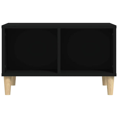 Tavolino da Salotto Nero 60x50x36,5 cm in Legno Multistrato