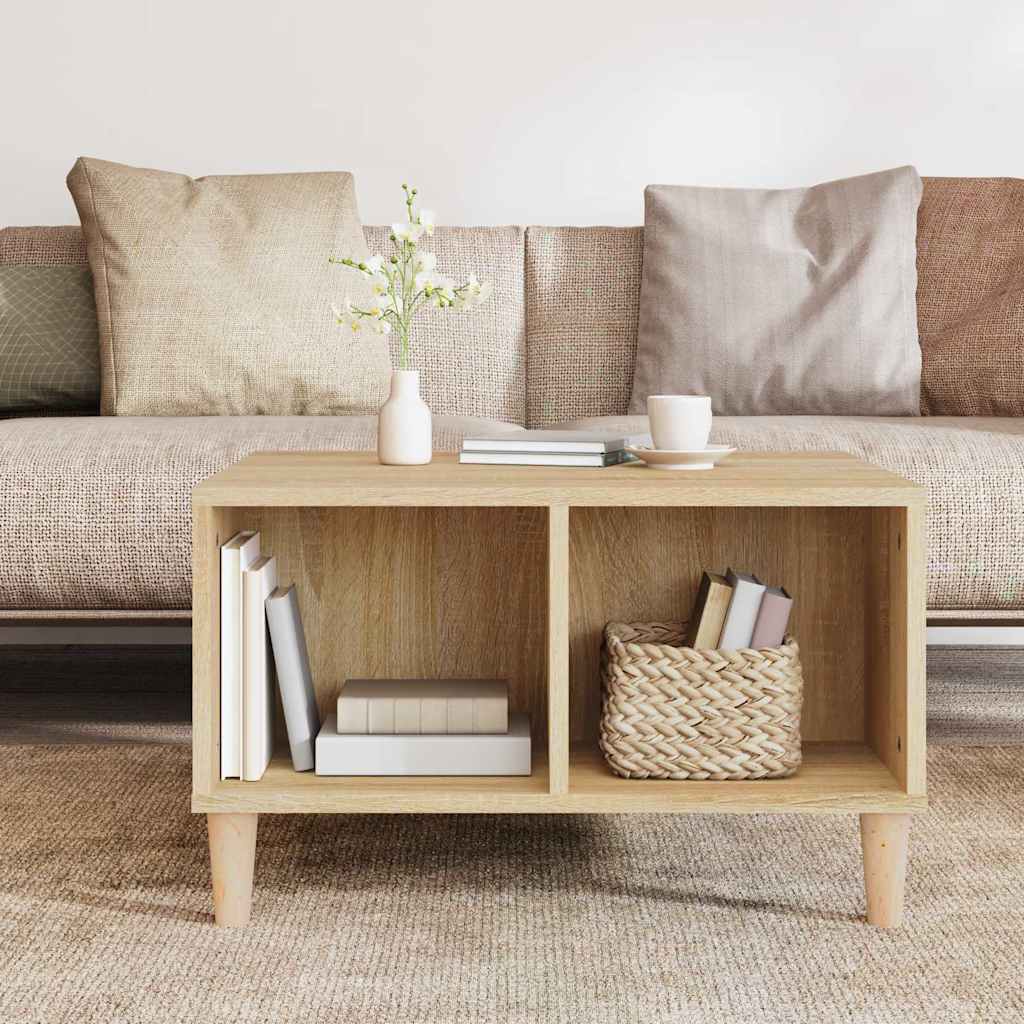 Tavolino Salotto Rovere Sonoma 60x50x36,5 cm Legno Multistrato
