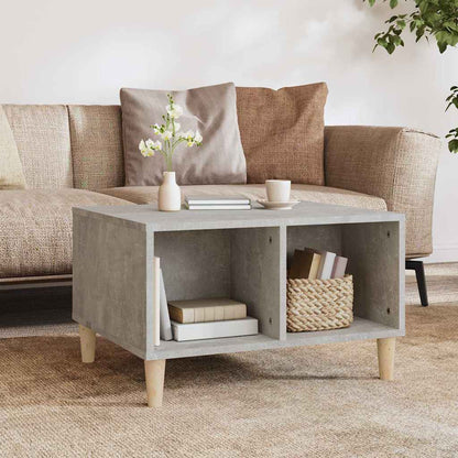 Tavolino Salotto Grigio Cemento 60x50x36,5 cm Legno Multistrato