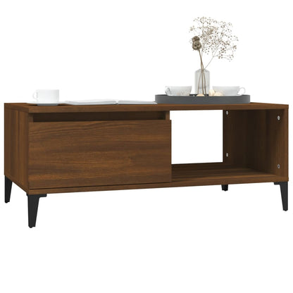Tavolino da Salotto Rovere Marrone 90x50x36,5 cm in Multistrato