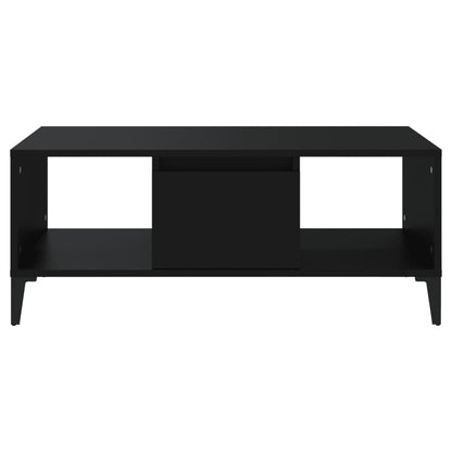 Tavolino da Salotto Nero 90x50x36,5 cm in Legno Multistrato