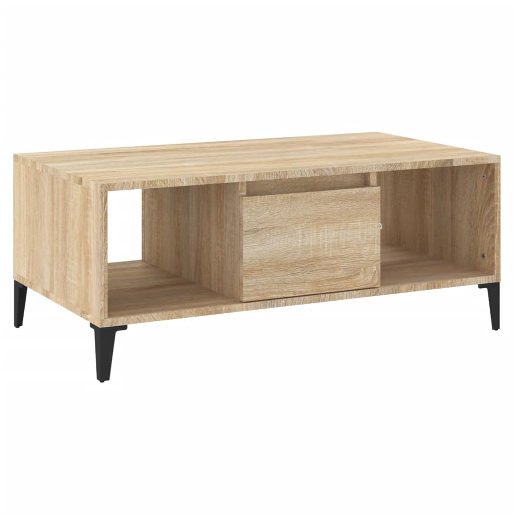 Tavolino Salotto Rovere Sonoma 90x50x36,5 cm Legno Multistrato