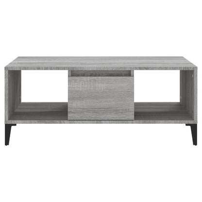 Tavolino Salotto Grigio Sonoma 90x50x36,5 cm Legno Multistrato