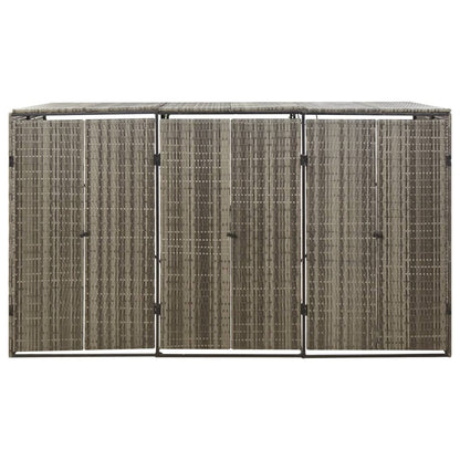 Copribidone Triplo Grigio 207x80x117 cm in Polyrattan