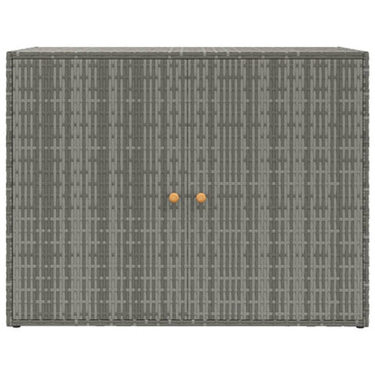 Mobile Portaoggetti da Giardino Grigio 100x55,5x80cm Polyrattan