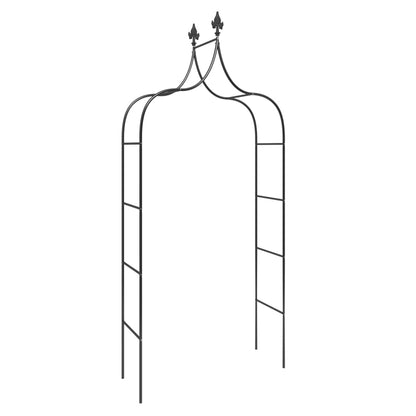 Archi da Giardino 2 pz Neri 120x38x260 cm Acciaio