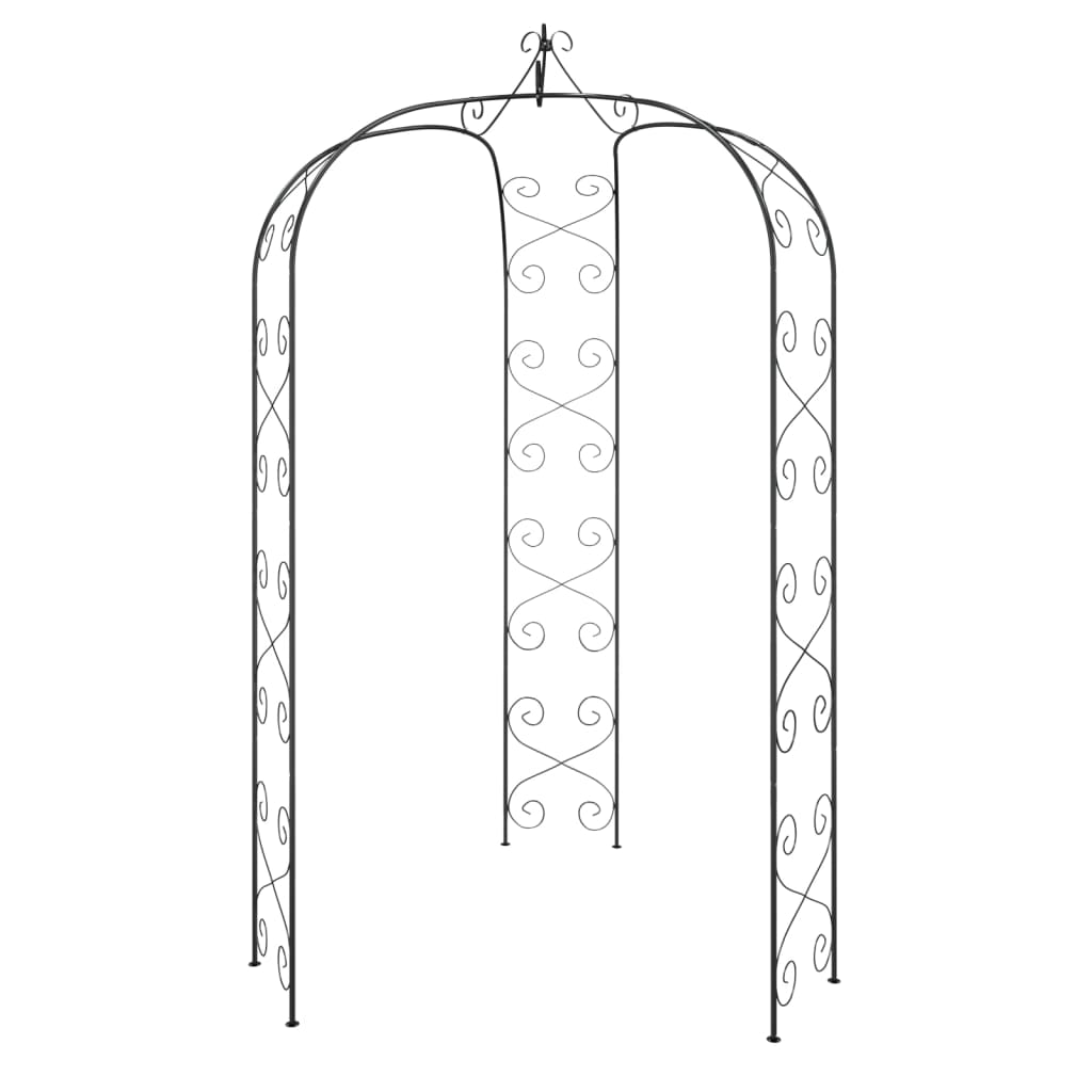 Arco da Giardino Nero Ã˜180x255 cm Acciaio