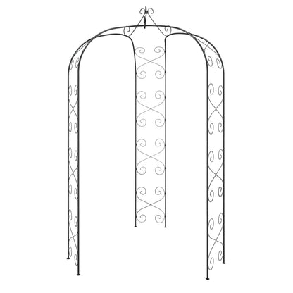 Arco da Giardino Nero Ã˜180x255 cm Acciaio