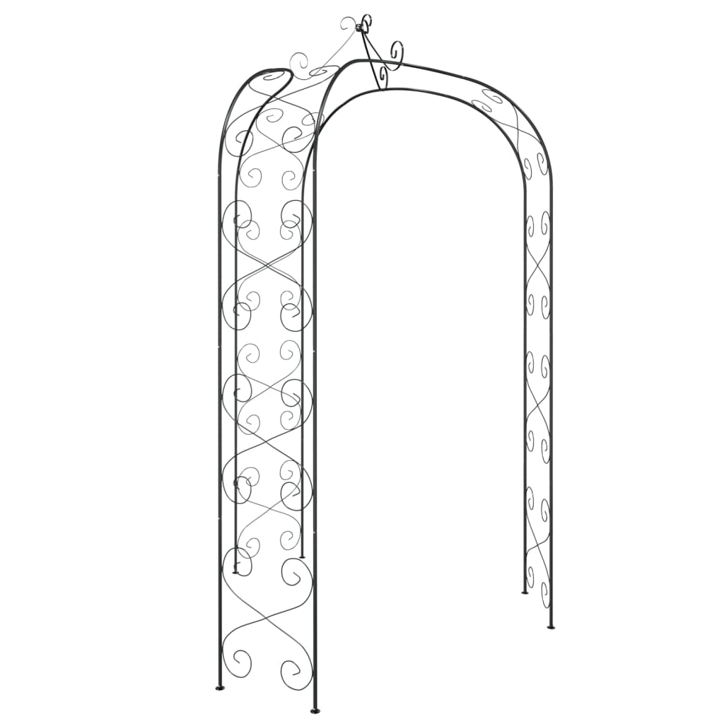 Arco da Giardino Nero Ã˜180x255 cm Acciaio