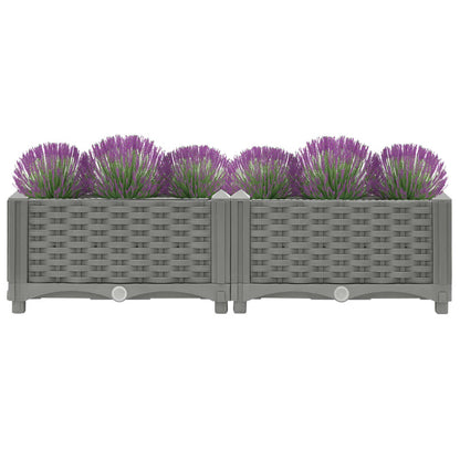 Fioriera Rialzata 80x40x23 cm in Polipropilene