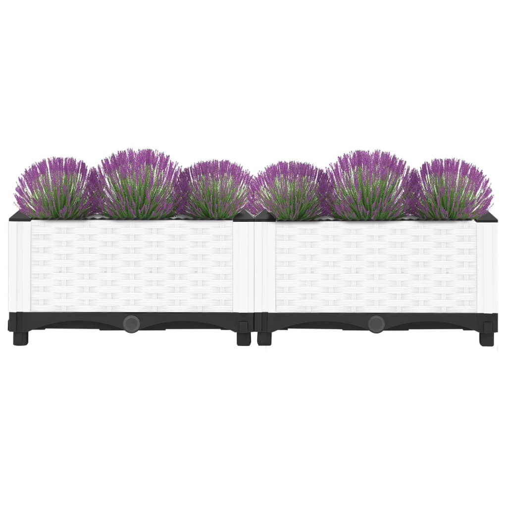 Fioriera Rialzata 80x40x23 cm in Polipropilene