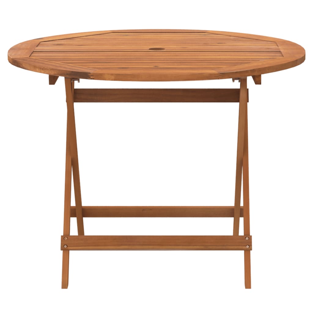 Tavolo da Giardino Pieghevole Ã˜ 90x75 cm Legno Massello Acacia